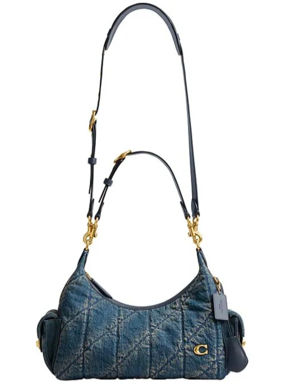 COACH Denim Pocket Juliet Bag 30 Denim Bag - Picture 11 of 12